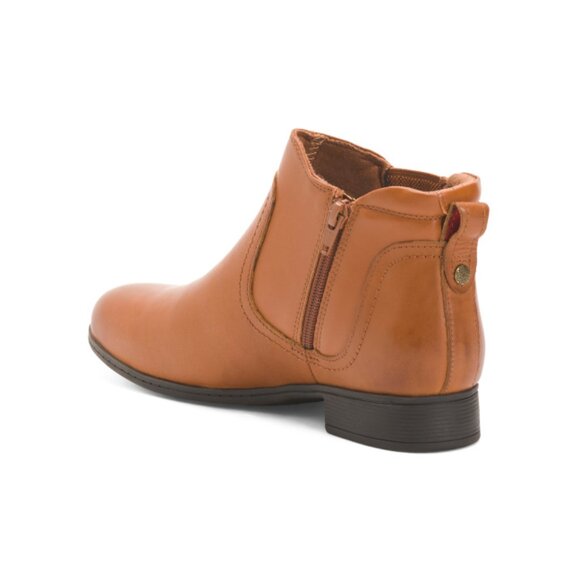 COBB HILL ROCKPORT Brown Leather Crosbie Gore Comfort Boots - Picture 2 of 2